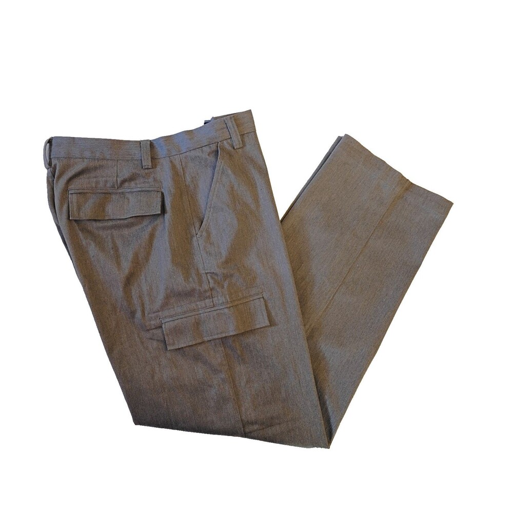 Express Mens Gray Cargo Pants Straight Leg Dress Pants 34x34